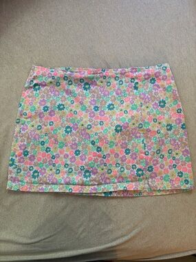 Floral Mini Skirt in Pastel Multi